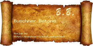 Buschner Botond névjegykártya